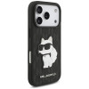 Etui Karl Lagerfeld Saffiano Mono Patch Choupette dla Apple iPhone 18 Pro / 17 Pro, czarny