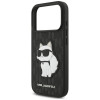 Etui Karl Lagerfeld Saffiano Mono Patch Choupette dla Apple iPhone 18 Pro / 17 Pro, czarny