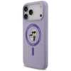 Etui silikonowe Karl Lagerfeld Karl&Choupette Ring MagSafe na Apple iPhone 18 Pro Max / iPhone 17 Pro Max, fioletowe