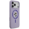 Etui silikonowe Karl Lagerfeld Karl&Choupette Ring MagSafe na Apple iPhone 18 Pro Max / iPhone 17 Pro Max, fioletowe