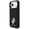 Karl Lagerfeld Silicone Karl&Choupette Metal Pin etui na Apple iPhone 18 Pro Max / 17 Pro Max, czarny