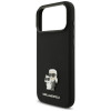 Karl Lagerfeld Silicone Karl&Choupette Metal Pin etui na Apple iPhone 18 Pro Max / 17 Pro Max, czarny
