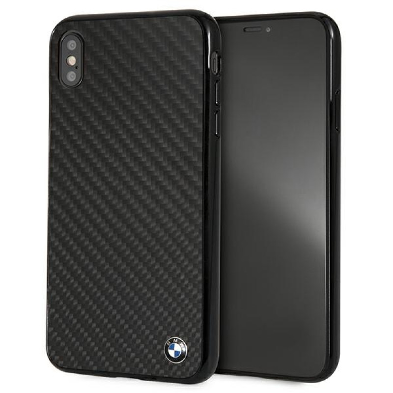 BMW BMHCI65MBC Signature Carbon etui twarde na Apple iPhone XS Max, czarny