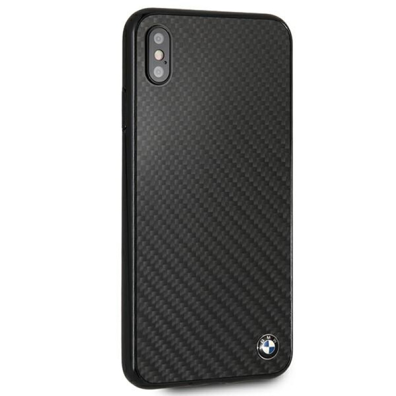BMW BMHCI65MBC Signature Carbon etui twarde na Apple iPhone XS Max, czarny