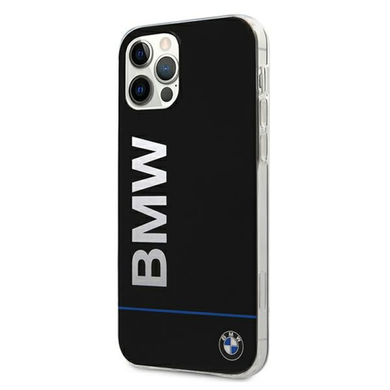 BMW BMHCP12MPCUBBK Signature Printed Logo Hardcase do Apple iPhone 12 / 12 Pro, czarny