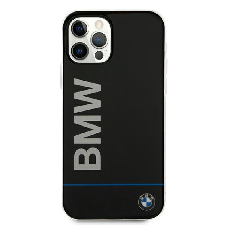 BMW BMHCP12MPCUBBK Signature Printed Logo Hardcase do Apple iPhone 12 / 12 Pro, czarny