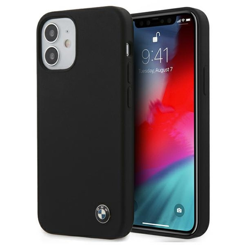 BMW BMHCP12SSILBK Silicone Signature Hardcase do Apple iPhone 12 mini, czarny