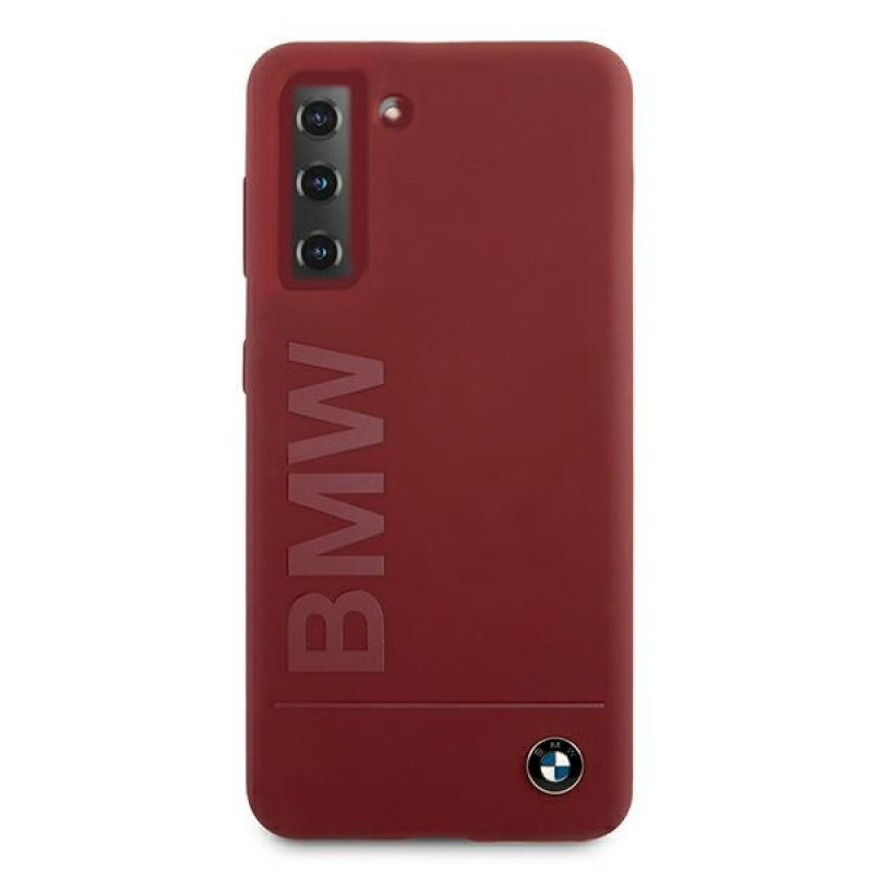 BMW BMHCS21MSLBLRE Silicone Signature Logo Hardcase do Samsung Galaxy S21+, czerwony