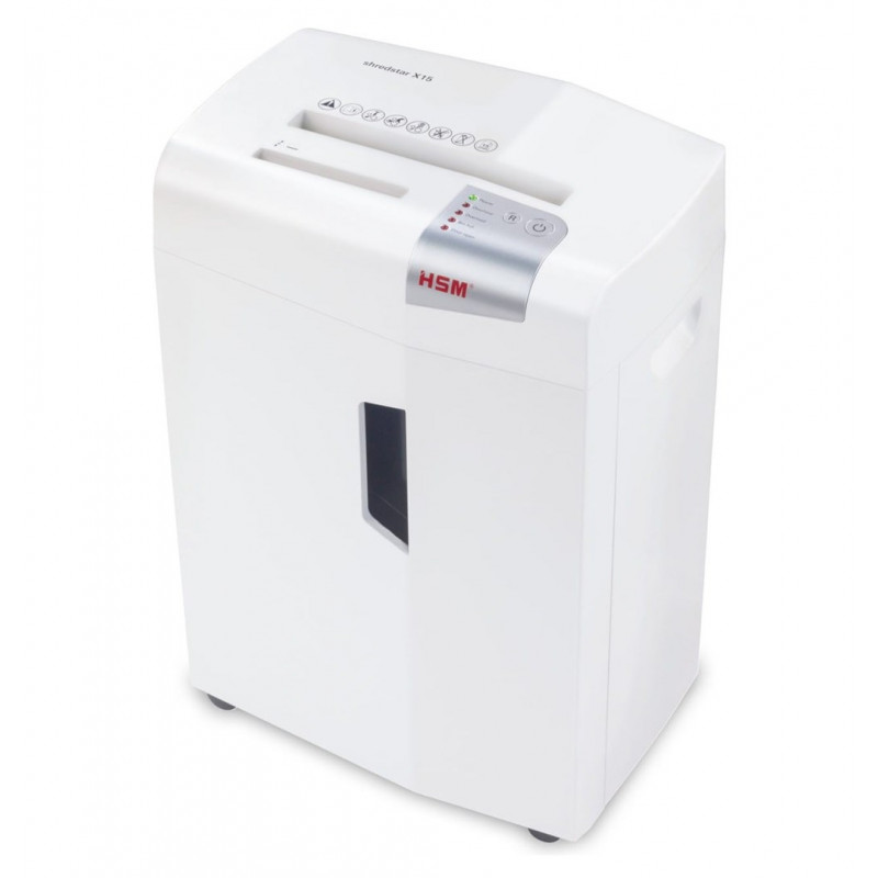 HSM shredstar X15 niszczarka dokumentów, 30 L, cięcie cząsteczkowe 4x37 mm (P-4), biała