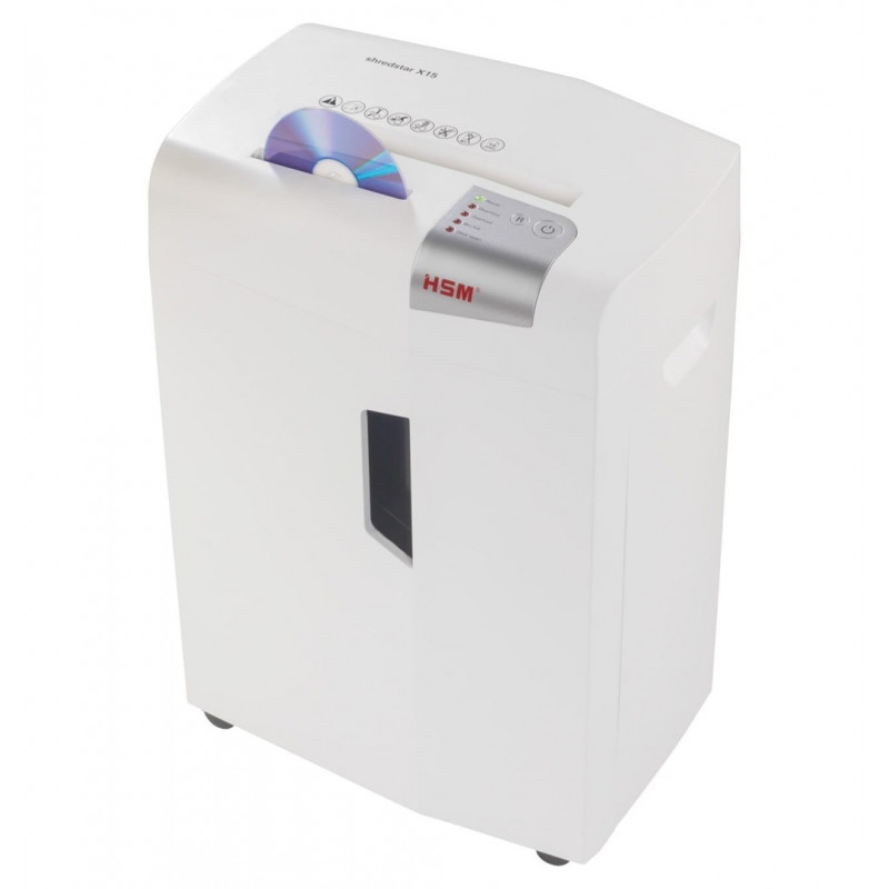 HSM shredstar X15 niszczarka dokumentów, 30 L, cięcie cząsteczkowe 4x37 mm (P-4), biała
