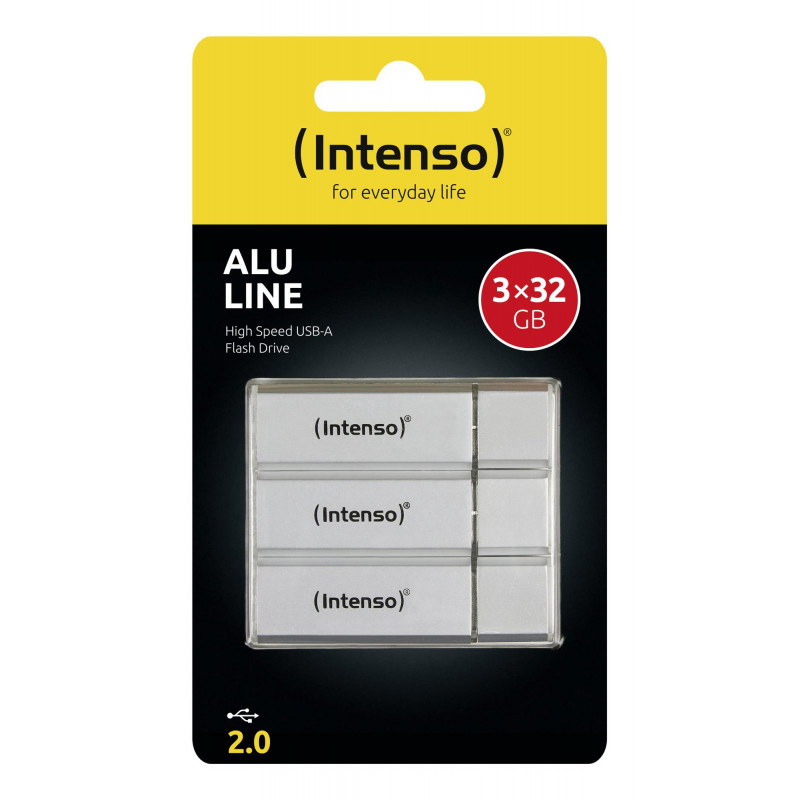 Intenso 3521483 Pendrive USB, 32 GB, USB Type-A 2.0, srebrny
