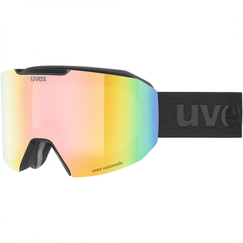 UVEX Evidnt ATTRACT V gogle narciarskie z etui, Black/Rainbow