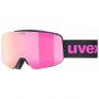 UVEX pwdr FM gogle narciarskie dla dzieci, Black/Pink/Green/Clear