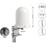 Delock 60769 antena 5G LTE, gniazdo N, 3-5 dBi, stała dookólna, montaż na ścianie i maszcie, zewnętrzna, biała, 14.2 cm