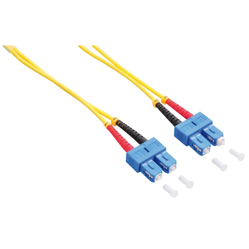 LogiLink FP0SC10 światłowodowy kabel krosowy (patchcord) SC/SC OS2 9/125 µm Duplex, 10 m, żółty