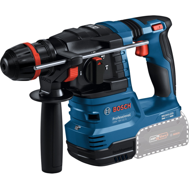 Bosch GBH 18V-22 X Professional młotowiertarka 0611924101, 18 V, 2 J, 2 x 4.0 Ah akumulatory