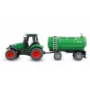 Metalowy traktor Amewi z przyczepą cysterną, 1:64, RTR, zielony