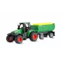 Metalowy traktor z przyczepą Amewi, 1:64, RTR, zielony