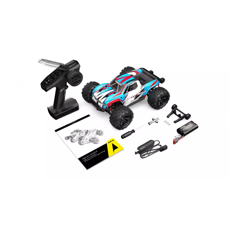 Amewi Hyper Go Monster Truck V2 brushless 4WD, 1:16, RTR, niebiesko-biały