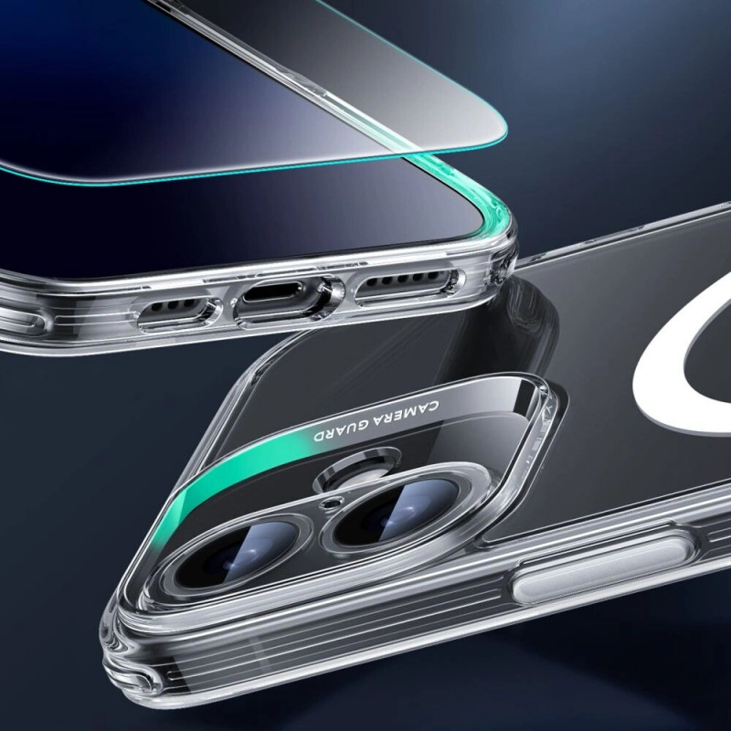 ESR Classic Pro Set HaloLock MagSafe etui z hartowanym szkłem do Apple iPhone 16, przezroczyste