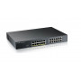 Zyxel GS1915-26v2 26-portowy przełącznik smart GbE, 24x GbE RJ45 i 2x SFP, do montażu w szafie rack, bezwentylatorowy (GS1915-26V2-EU0101F)