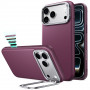 Etui ESR Leather Kickstand MagSafe do Apple iPhone 17 Pro / 18 Pro, Deep Burgundy