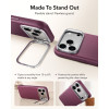 Etui ESR Leather Kickstand MagSafe do Apple iPhone 17 Pro / 18 Pro, Deep Burgundy