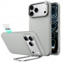 Etui ESR Leather Kickstand MagSafe do Apple iPhone 17 Pro / 18 Pro, szary