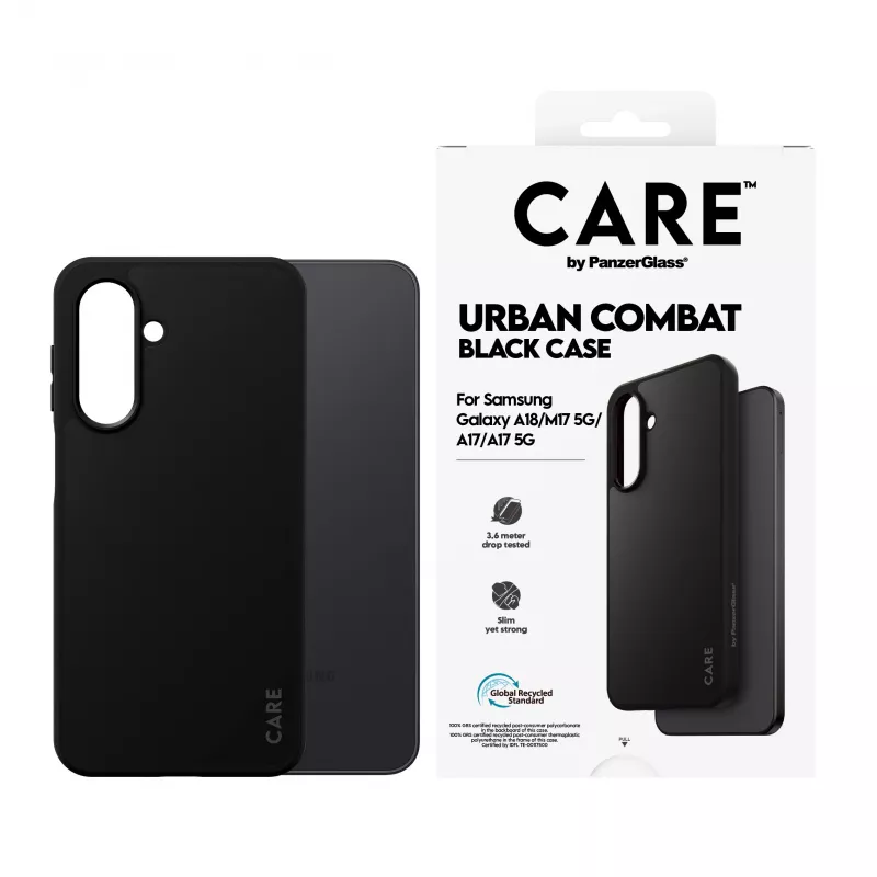 Etui PanzerGlass CARE Urban Combat do Samsung Galaxy A17/A18, czarne