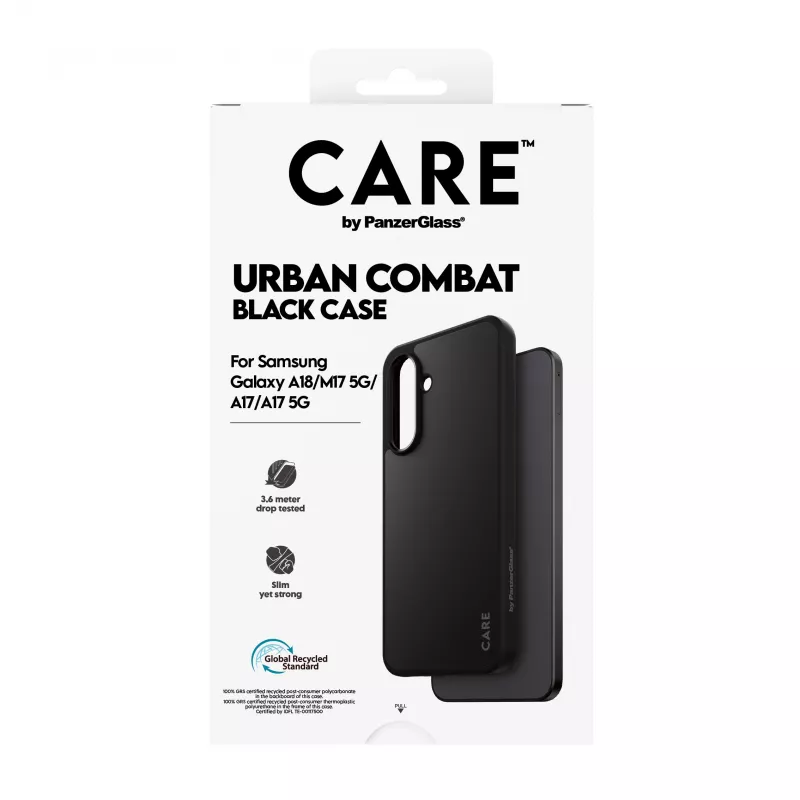 Etui PanzerGlass CARE Urban Combat do Samsung Galaxy A17/A18, czarne