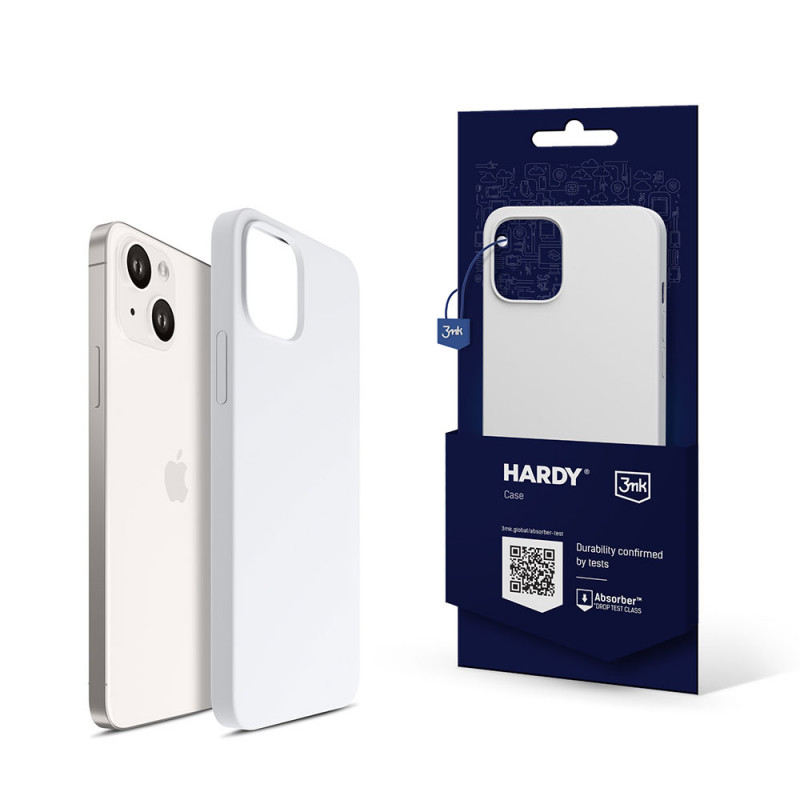 Etui silikonowe 3MK Hardy Case MagSafe Apple iPhone 14 Plus / 15 Plus, białe