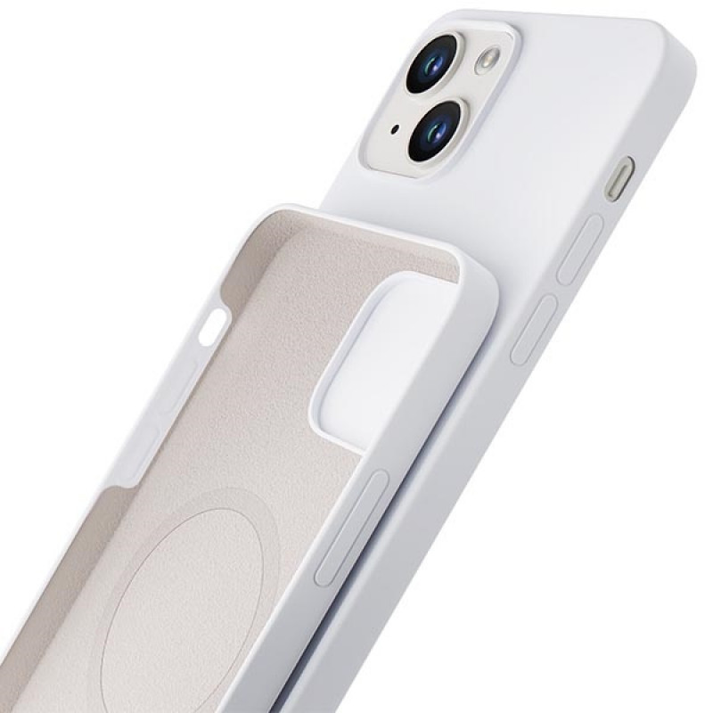 Etui silikonowe 3MK Hardy Case MagSafe Apple iPhone 14 Plus / 15 Plus, białe