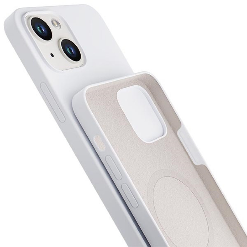 Etui silikonowe 3MK Hardy Case MagSafe Apple iPhone 14 Plus / 15 Plus, białe