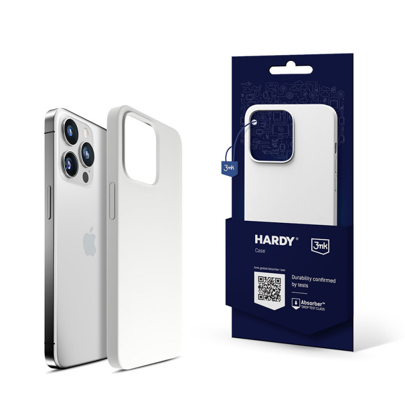 Etui silikonowe 3MK Hardy Case MagSafe Apple iPhone 14 Pro Max, białe