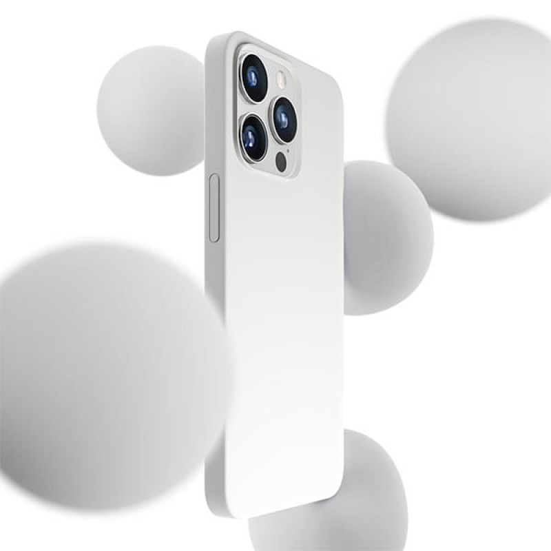 Etui silikonowe 3MK Hardy Case MagSafe Apple iPhone 14 Pro Max, białe