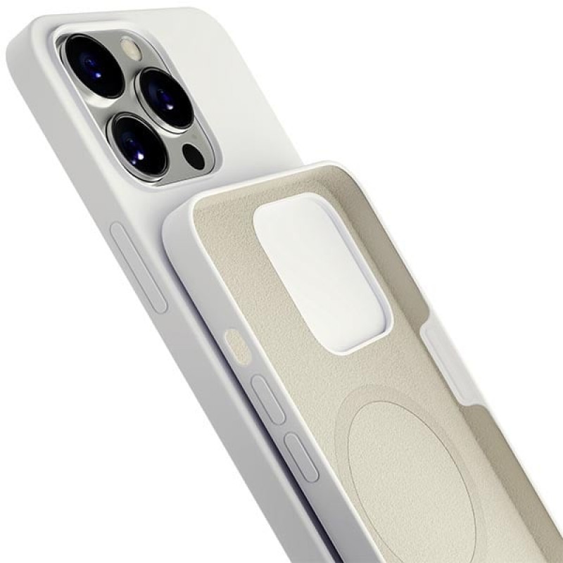 Etui silikonowe 3MK Hardy Case MagSafe Apple iPhone 14 Pro Max, białe
