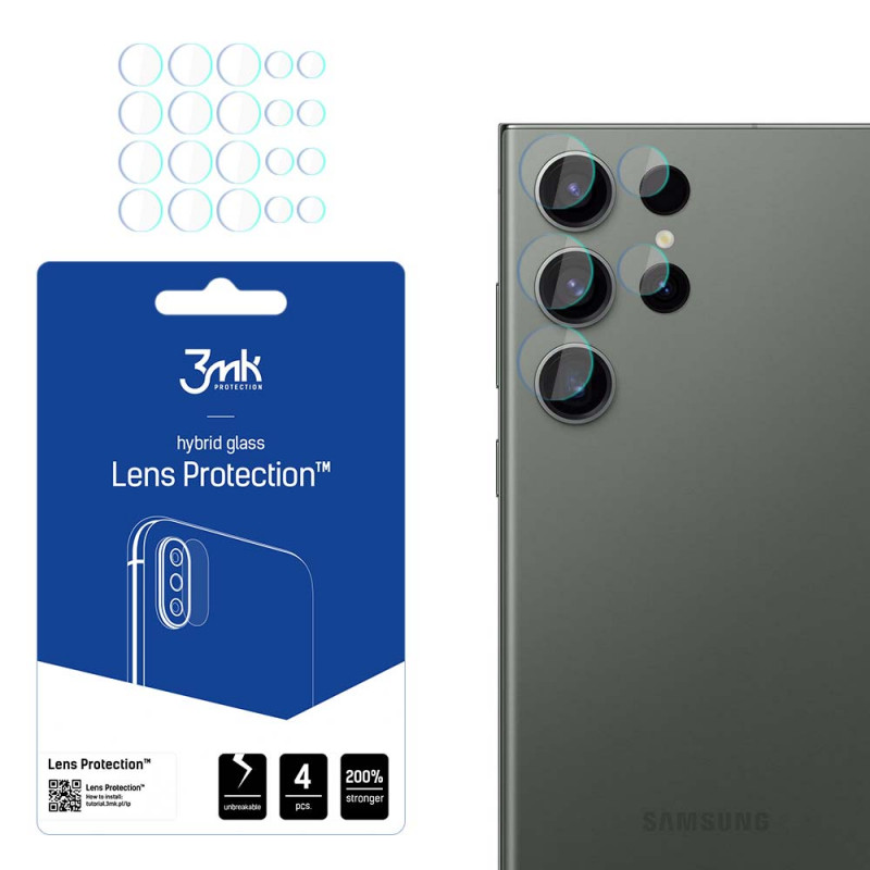 3MK Lens Protect ochraniacz na obiektyw aparatu Samsung Galaxy S23 Ultra (4 szt.), 3MK4464
