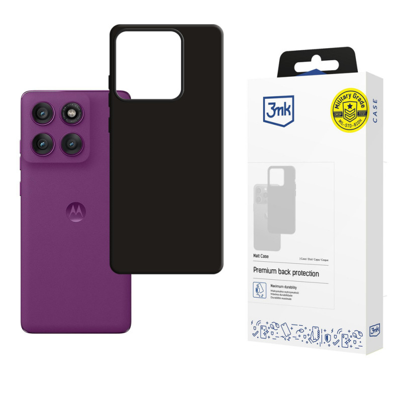 3MK Matt Case do Motorola Edge 60 Pro, czarny mat
