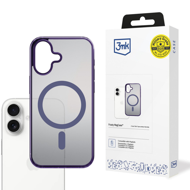 3MK Frosty MagCase do Apple iPhone 17, fioletowy