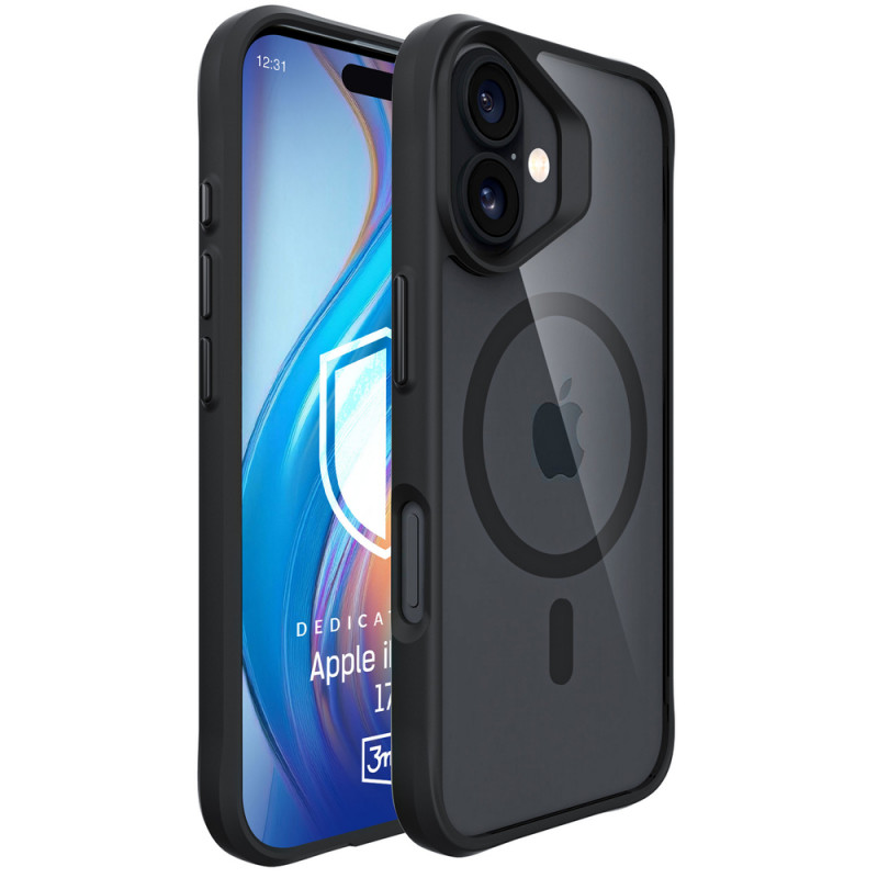 Etui 3MK Satin Armor MagCase do Apple iPhone 17, czarne