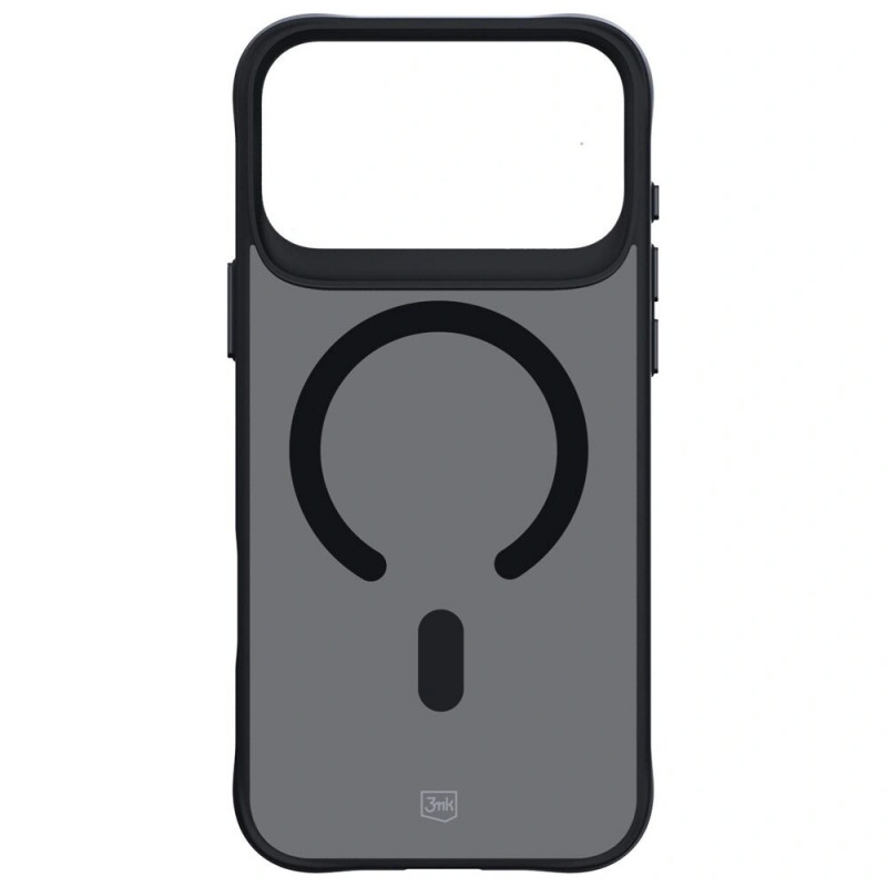 Etui 3MK Smoke MagCase do Apple iPhone 17 Pro Max, czarny półprzezroczysty