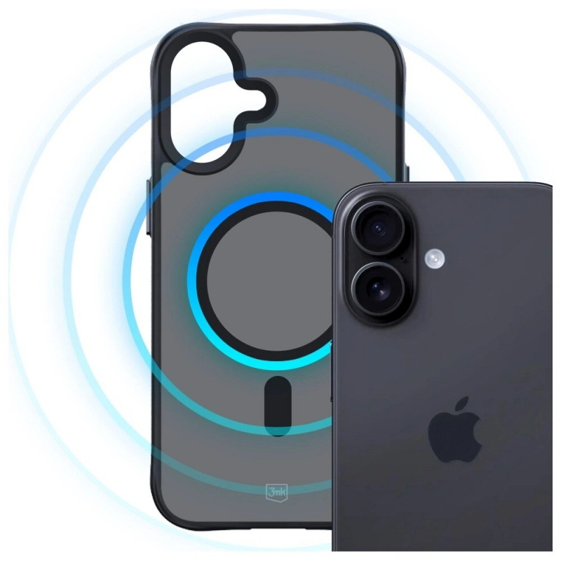 Etui 3MK Smoke Matt MagCase do Apple iPhone 17, czarne