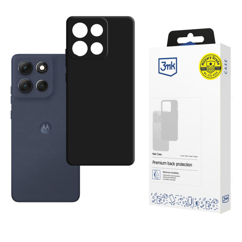 3MK Matt Case Motorola Moto G86, czarny