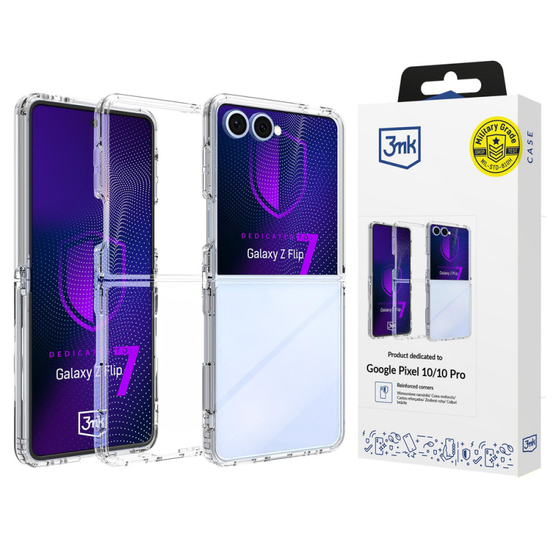 Etui 3MK Armor Case do Samsung Galaxy Z Flip7, przezroczyste