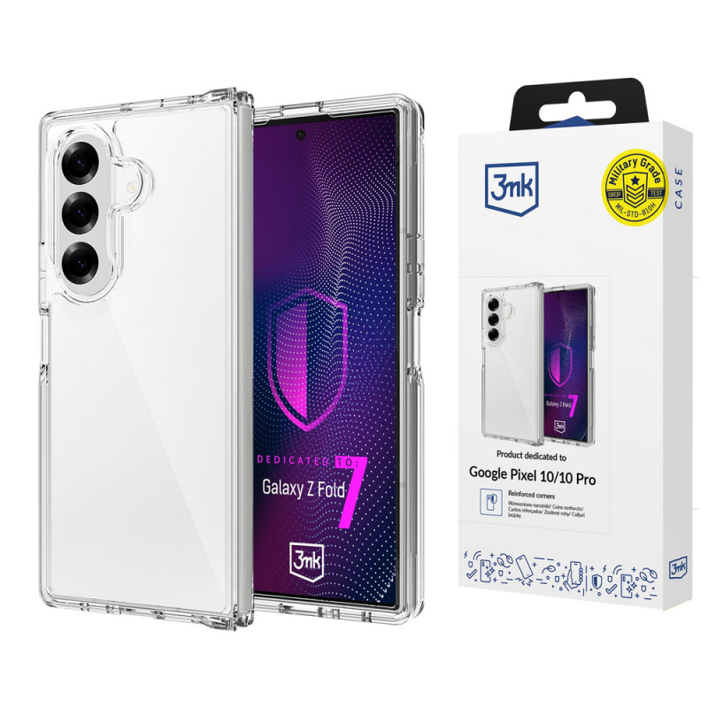 Etui 3MK Armor Case do Samsung Galaxy Z Fold 7, przezroczyste