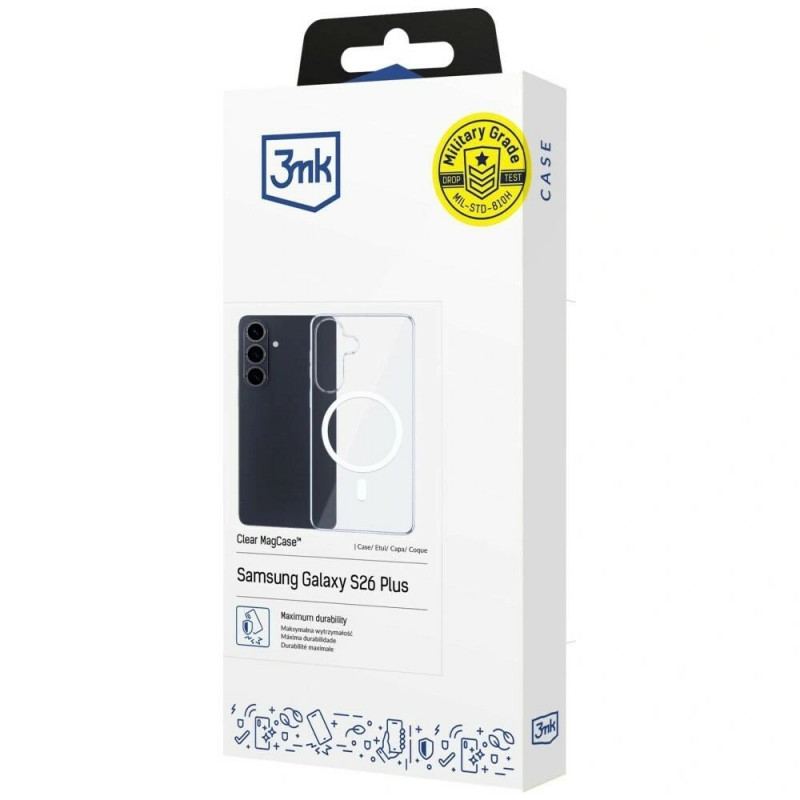 Etui ochronne 3mk Clear MagCase Samsung Galaxy S26, przezroczyste