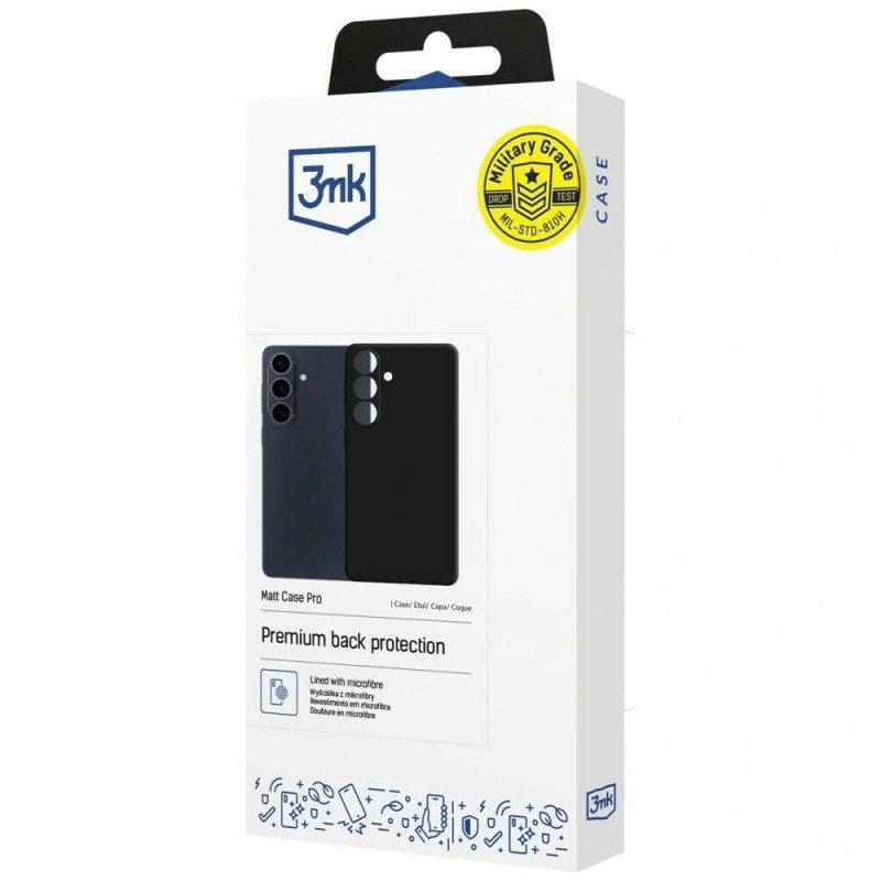 Etui ochronne 3mk Matt Case Pro do Samsung Galaxy S26, czarne