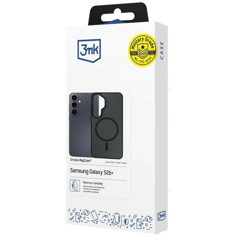 Etui ochronne 3mk Smoke MagCase Samsung Galaxy S26+, czarne