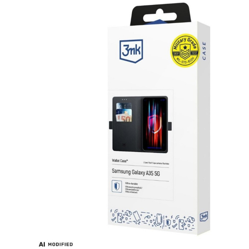 Etui 3MK Wallet Case do smartfona Xiaomi 17 Pro Max, czarne
