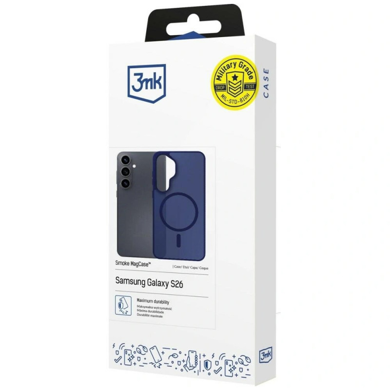 Etui 3MK Smoke MagCase do Samsung Galaxy S26, niebieskie